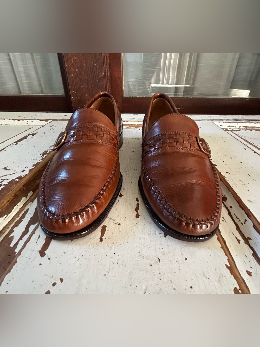 Bruno Magli Made In Italy Women’s Brown Leather Loafers Shoes Size 9.5